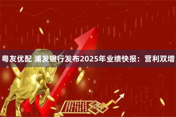 粤友优配 浦发银行发布2025年业绩快报：营利双增