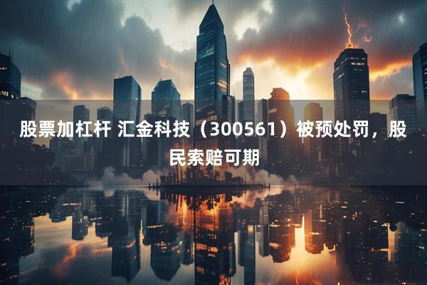 股票加杠杆 汇金科技（300561）被预处罚，股民索赔可期